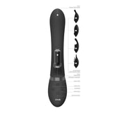 Vive Chou Double Action Interchangeable Rabbit Vibrator Black - Adult Planet - Online Sex Toys Shop UK